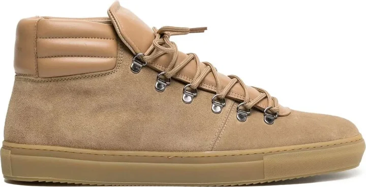 Quilted-Edge High-Top Sneakers