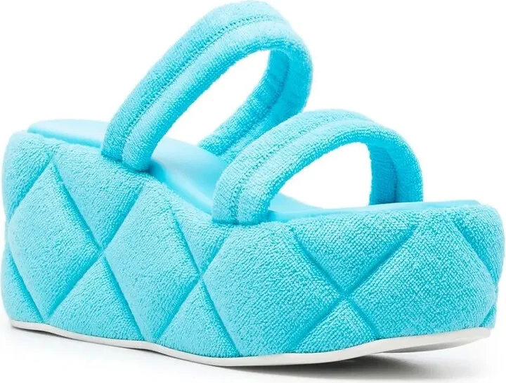 Quilted-Effect Platform Sandals - Image 2