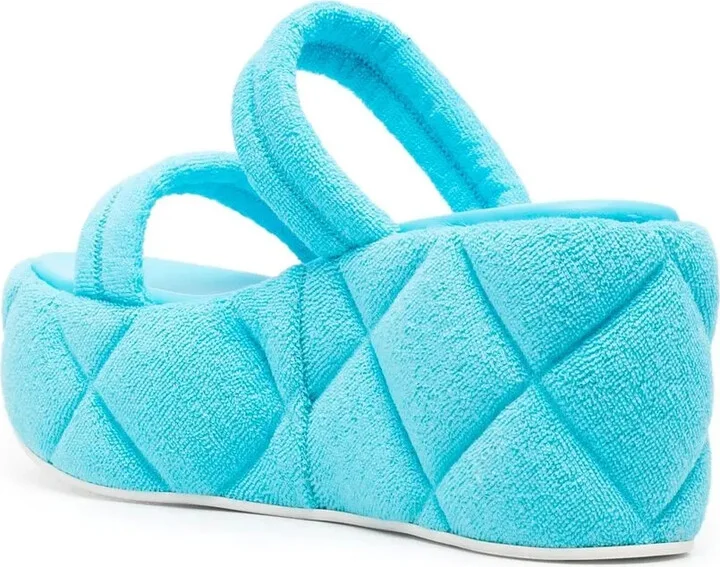 Quilted-Effect Platform Sandals - Image 3