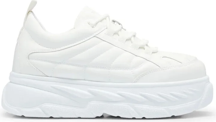 Quilted Faux-Leather Sneakers