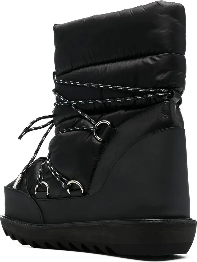 Quilted Lace-Up Ankle Boots - Image 3