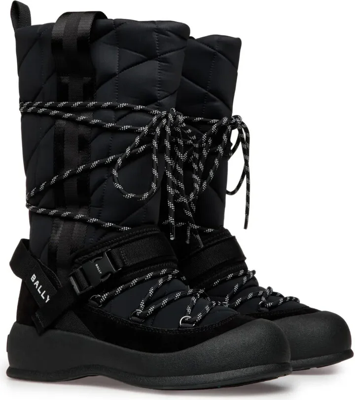 Quilted Lace-Up Boots - Image 2