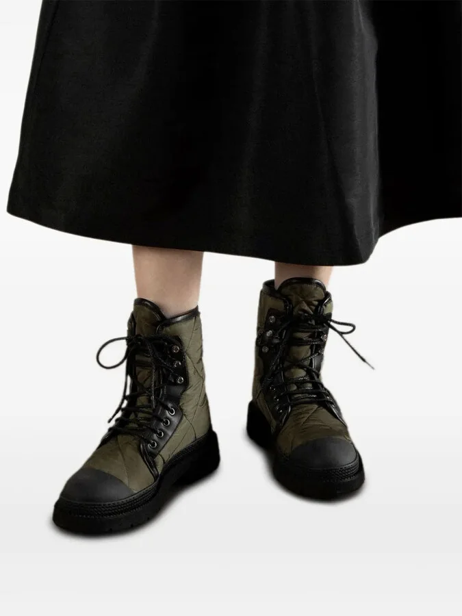 Quilted Lace-Up Boots - Image 5