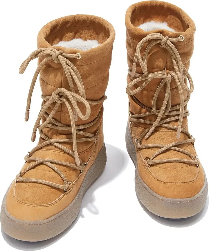 Quilted Lace-Up Boots - Image 2