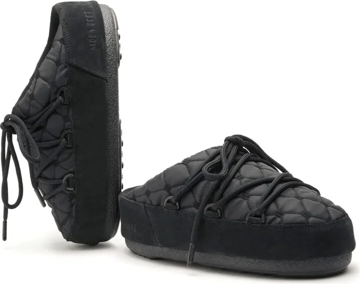 Quilted Lace-Up Slippers - Image 4