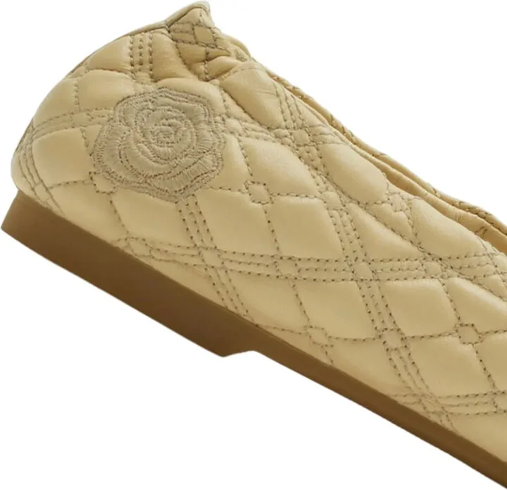 Quilted Leather Ballerina Shoes - Image 2