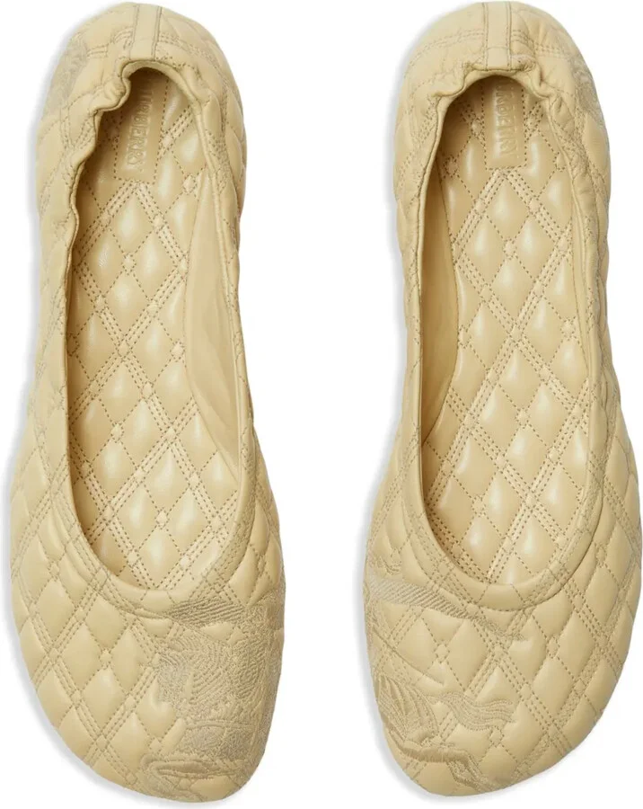Quilted Leather Ballerina Shoes - Image 4