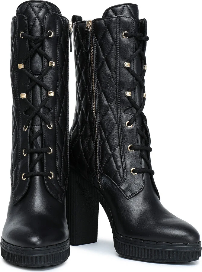 Quilted leather boots - Image 2