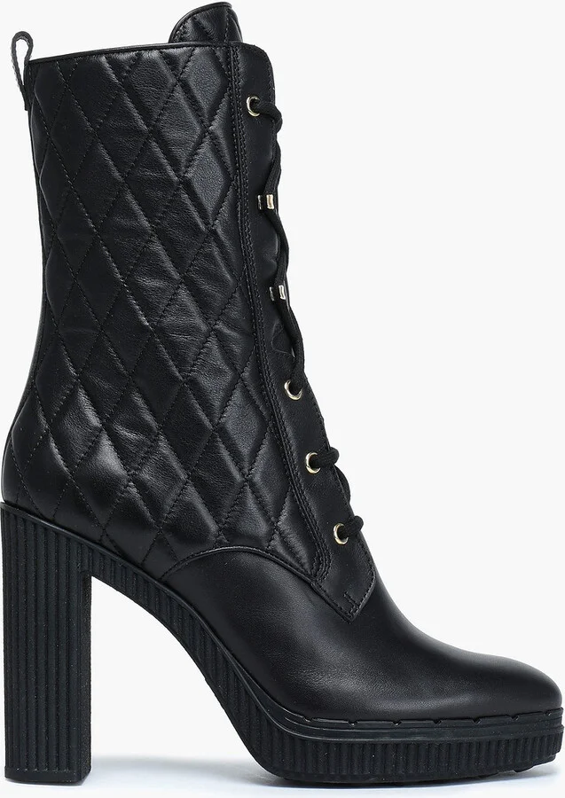 Quilted leather boots