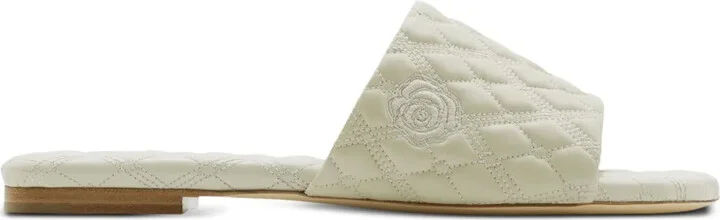 Quilted Leather Flat Sandals