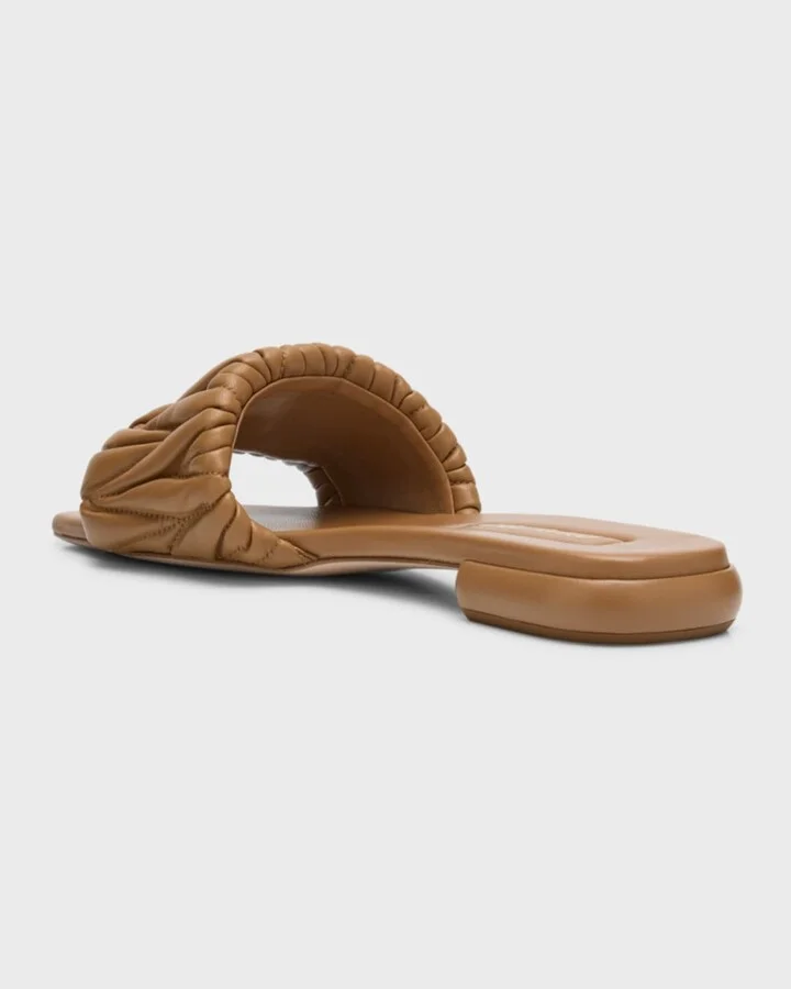 Quilted Leather Flat Slide Style - Image 9