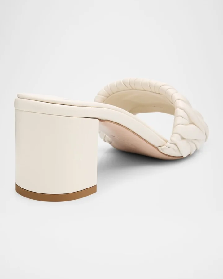 Quilted Leather Mule Sandals - Image 3