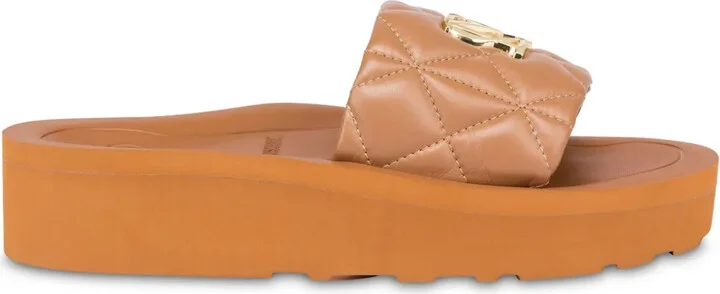 Quilted Leather Slides