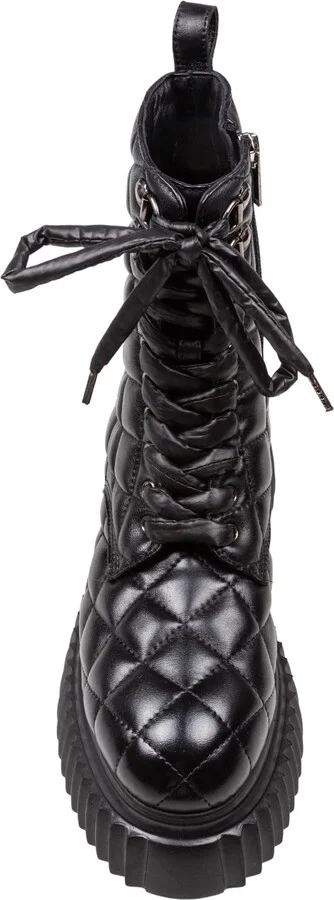Quilted Leather Softy Lowboot Ankle Boot In Black Color - Image 2