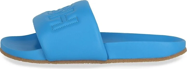 Quilted Logo Leather Slides - Image 4
