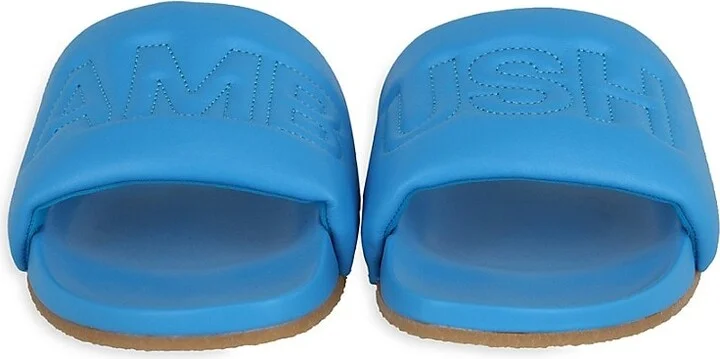 Quilted Logo Leather Slides - Image 6