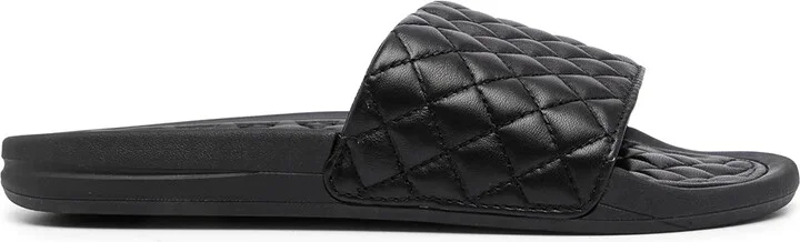 quilted Lusso slides