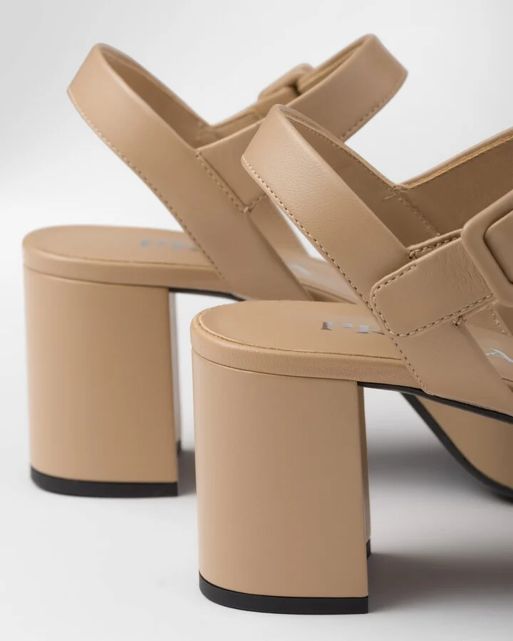 Quilted nappa leather platform sandals - Image 5