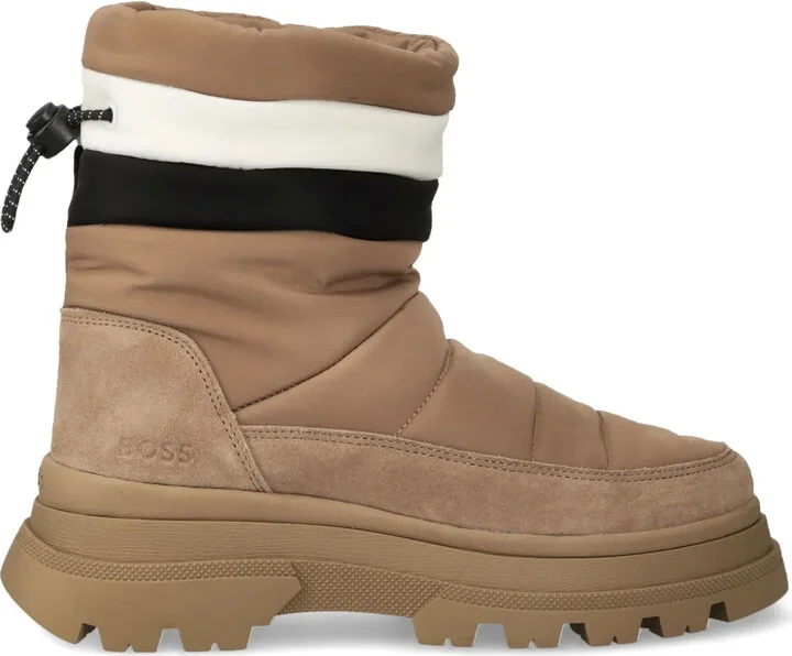 Quilted-Panel Boots