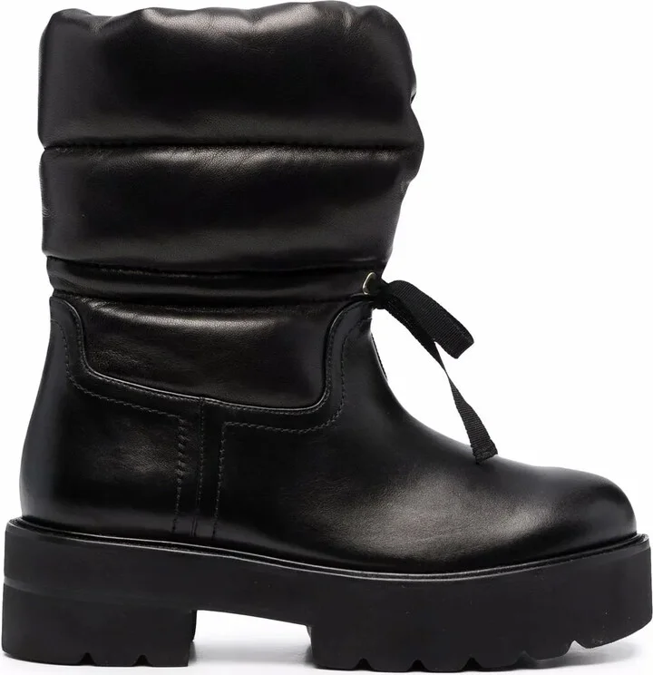Quilted Panelled Ankle Boots