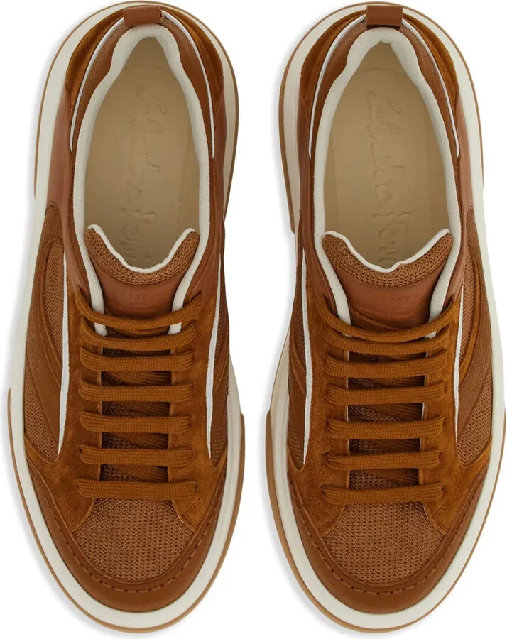 Quilted Panelled-Design Sneakers - Image 4