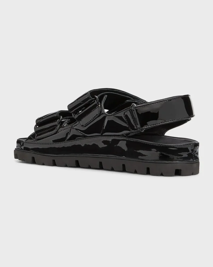 Quilted Patent Slingback Sport Sandals - Image 4