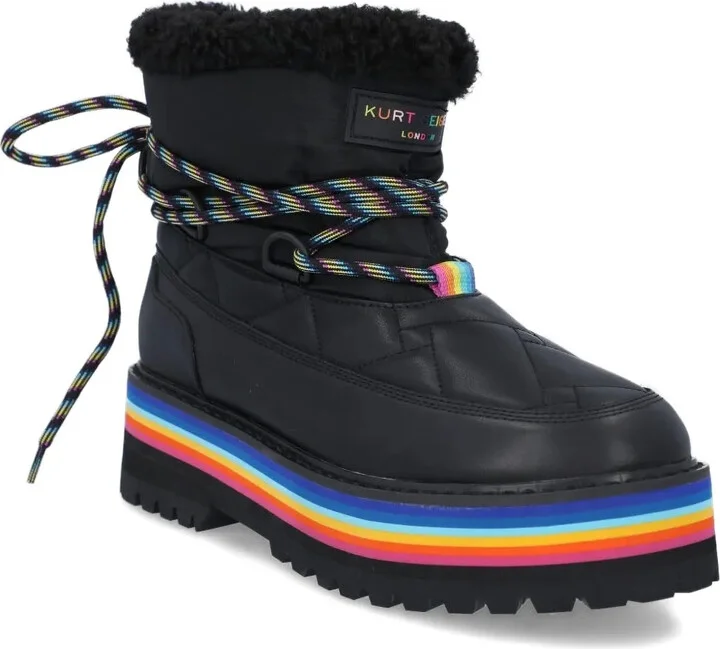 Quilted Rainbow-Sole Boots