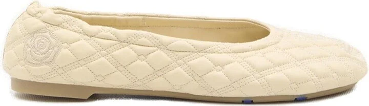 Quilted Slip-on Ballerina Shoes