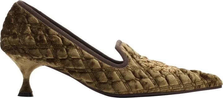 Quilted Velvet Cameo Slippers