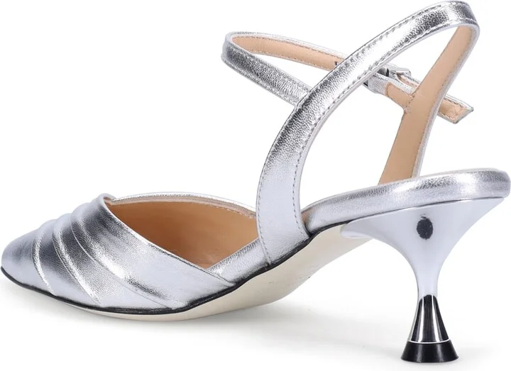Quinelle Ankle Strap Pointed Toe Kitten Heel Pump - Image 2