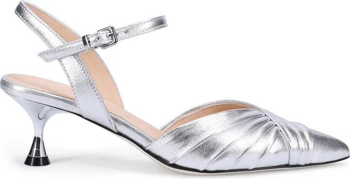 Quinelle Ankle Strap Pointed Toe Kitten Heel Pump - Image 3
