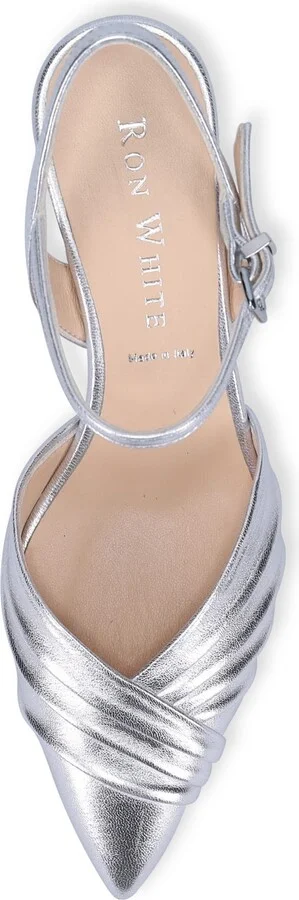 Quinelle Ankle Strap Pointed Toe Kitten Heel Pump - Image 4