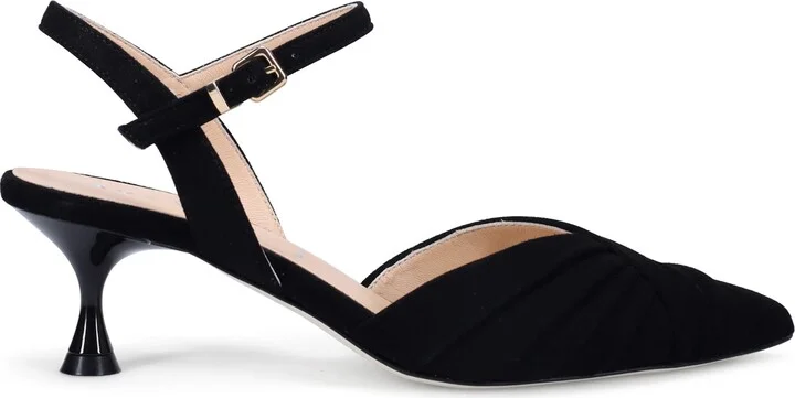 Quinelle Ankle Strap Pointed Toe Kitten Heel Pump - Image 8