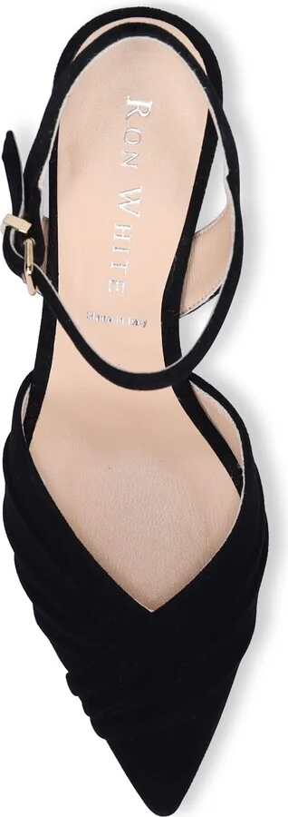 Quinelle Ankle Strap Pointed Toe Kitten Heel Pump - Image 9