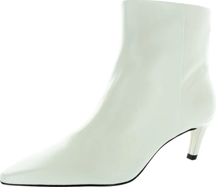 Quinley Womens Leather Embossed Ankle Boots