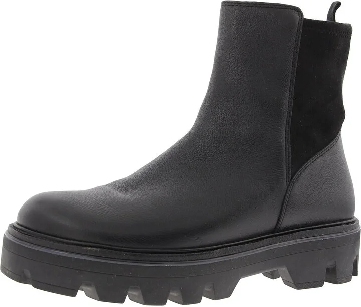 Quinn Chelsea Womens Mixed Media Leather Booties