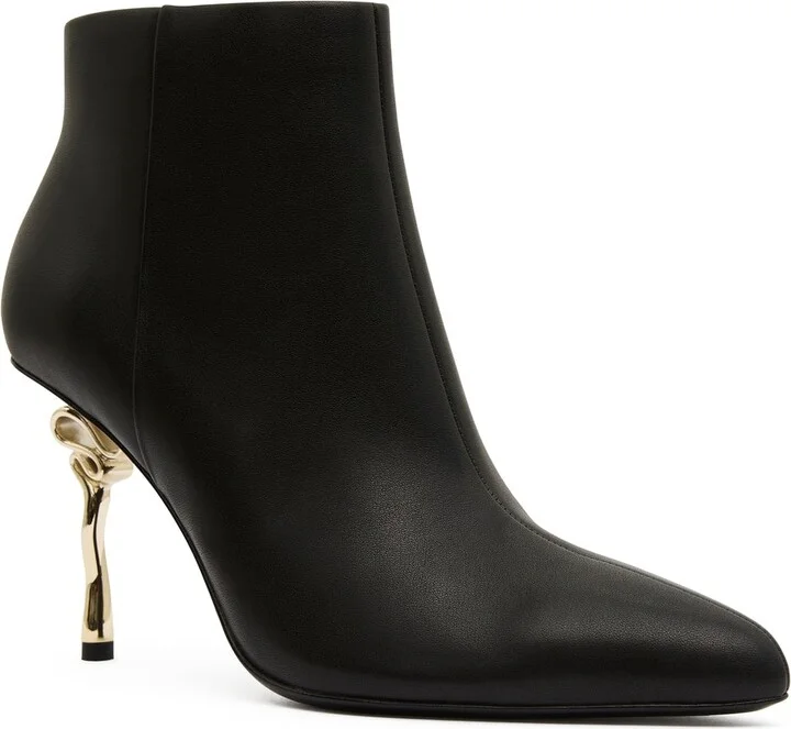 Quinn Ribbon Heel Ankle Boot In Colour Black Size 35 - Image 3