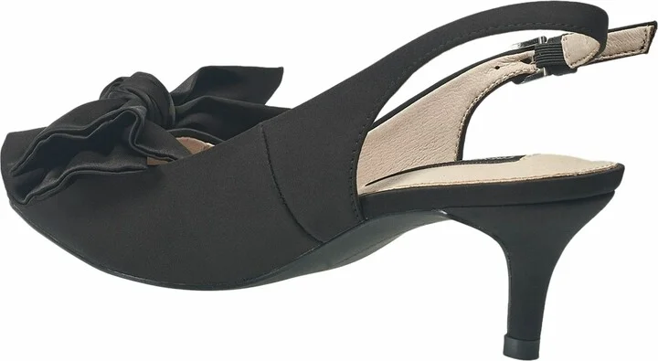 Quinn Satin Bow Kitten Pump - Image 2