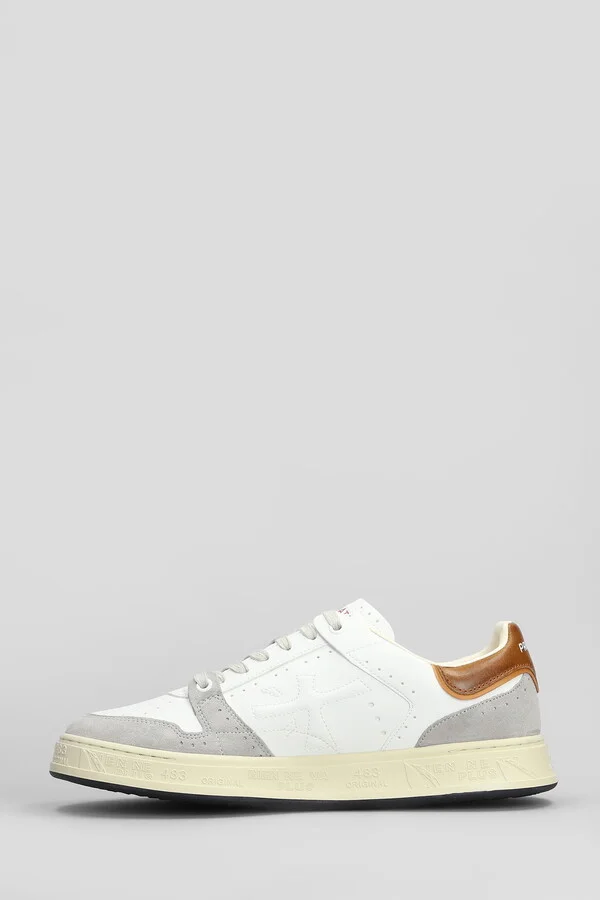 Quinn Sneakers In White Suede And Leather - Image 3