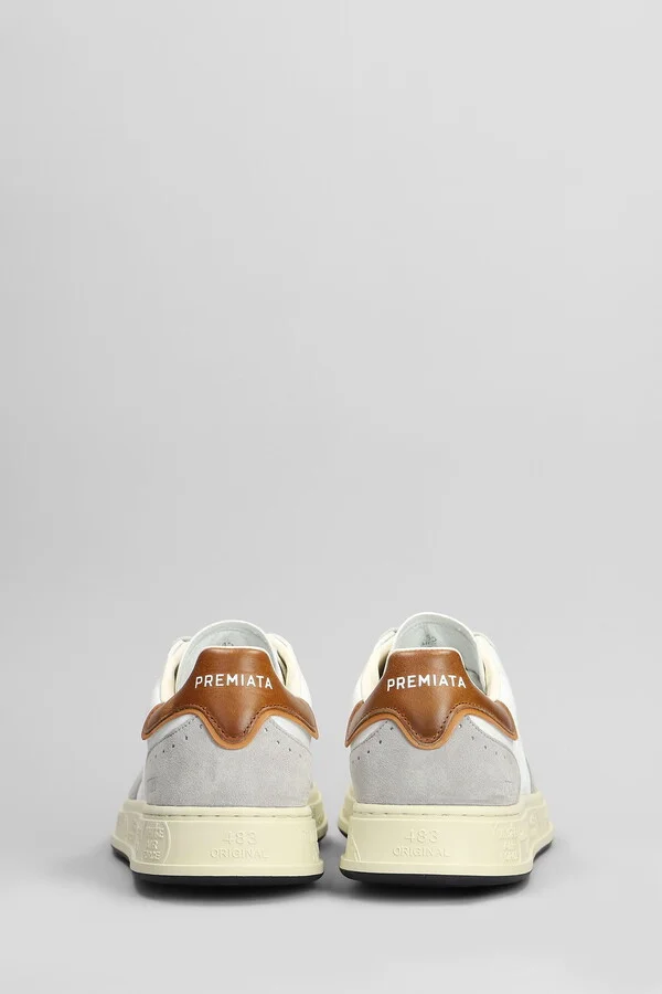 Quinn Sneakers In White Suede And Leather - Image 4