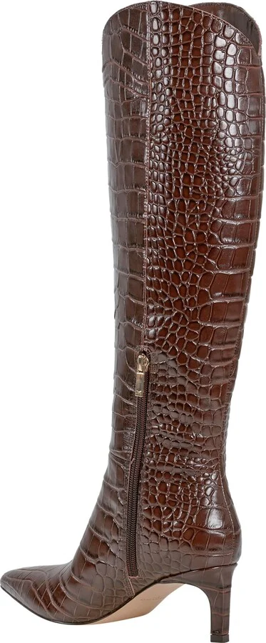 Quinnie Croc Embossed Over the Knee Boot - Image 9