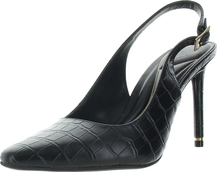 Quinnly Sling Womens Pattern Man Made Slingback Heels