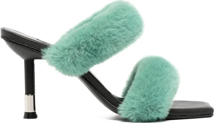 Quisha faux-shearling 90mm sandals