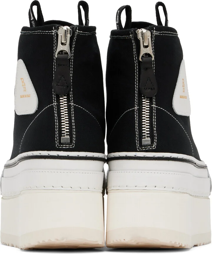 R13 Black Courtney Platform High Top Sneakers - Image 2