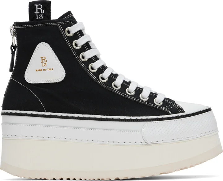 R13 Black Courtney Sneakers