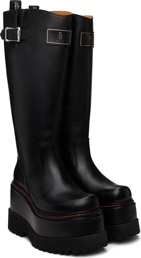 R13 Black Engineer Boots - Image 4