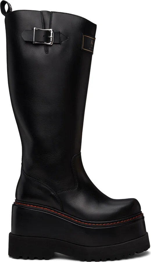 R13 Black Engineer Boots