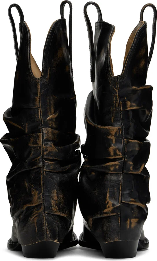 R13 Black Low Rider Cowboy Boots - Image 2