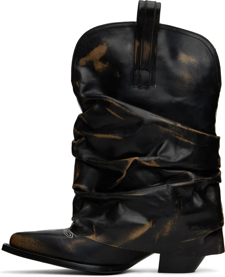 R13 Black Low Rider Cowboy Boots - Image 3