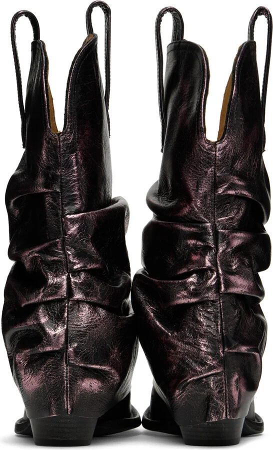 R13 Black & Pink Low Rider Cowboy Boots - Image 2